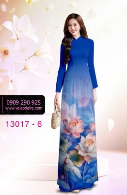 Vải áo dài hoa in 3D-13017