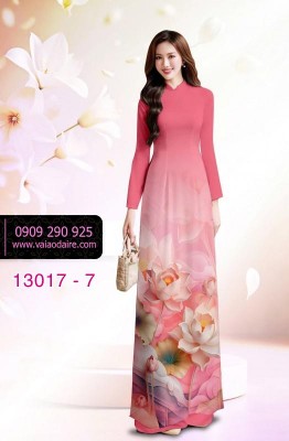 Vải áo dài hoa in 3D-13017