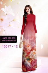 Vải áo dài hoa in 3D