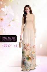 Vải áo dài hoa in 3D