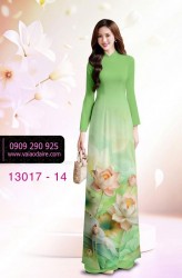Vải áo dài hoa in 3D