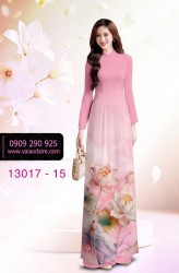 Vải áo dài hoa in 3D