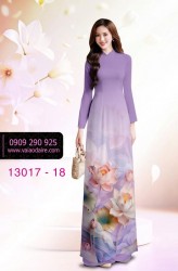 Vải áo dài hoa in 3D