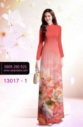 Vải áo dài hoa in 3D