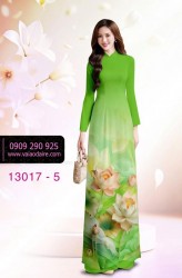 Vải áo dài hoa in 3D