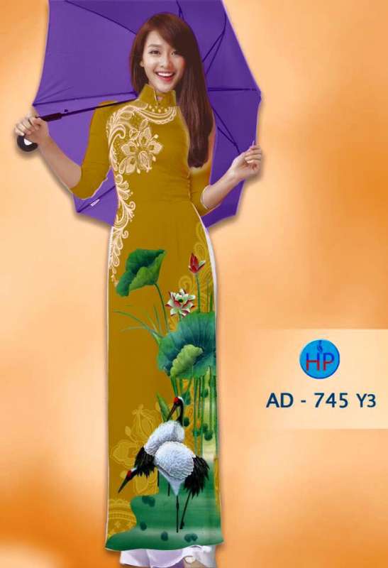 Vải áo dài hoa Sen