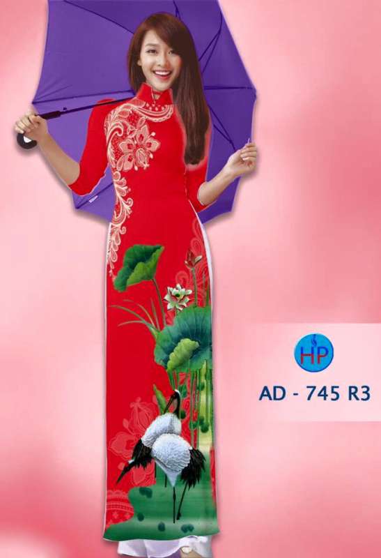 Vải áo dài hoa Sen