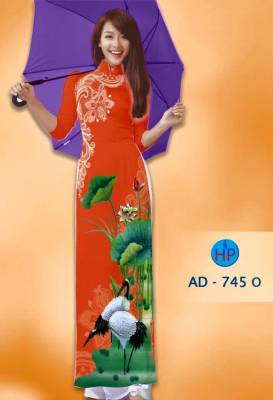 Vải áo dài hoa Sen-DT 1302