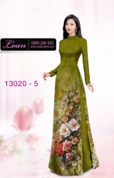 Vải áo dài hoa nhỏ in 3D