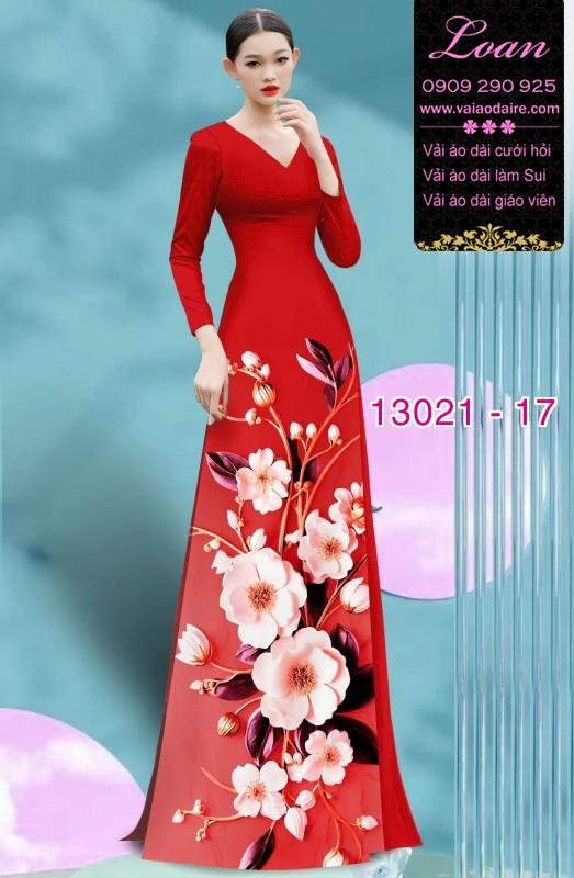 Vải áo dài hoa in 3D