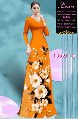 Vải áo dài hoa in 3D-