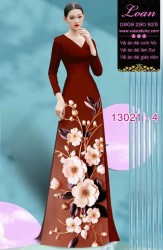 Vải áo dài hoa in 3D