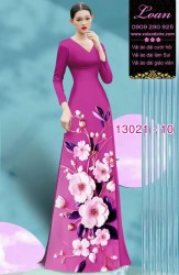 Vải áo dài hoa in 3D