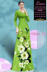 Vải áo dài hoa in 3D
