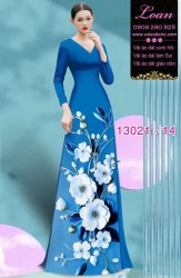 Vải áo dài hoa in 3D