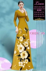 Vải áo dài hoa in 3D