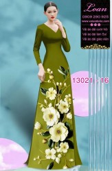 Vải áo dài hoa in 3D