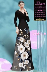 Vải áo dài hoa in 3D