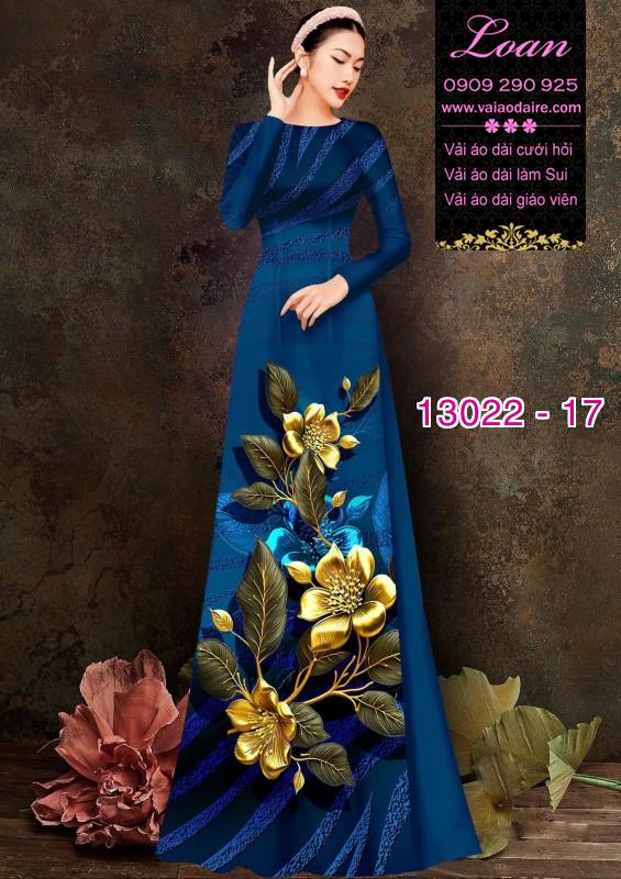 Vải áo dài hoa hồng in 3D