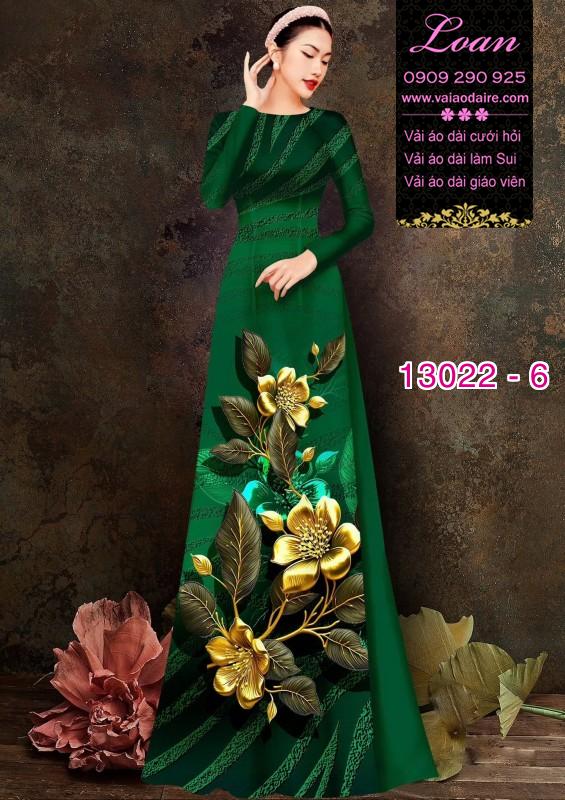 Vải áo dài hoa hồng in 3D