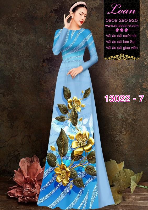 Vải áo dài hoa hồng in 3D
