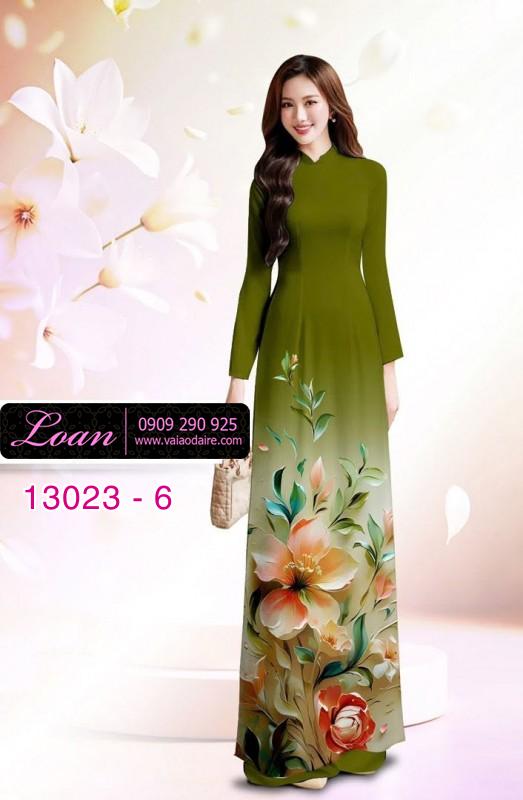 Vải áo dài hoa in 3D