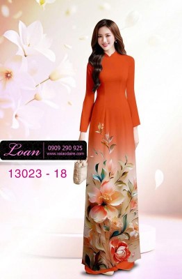 Vải áo dài hoa in 3D-