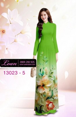 Vải áo dài hoa in 3D-