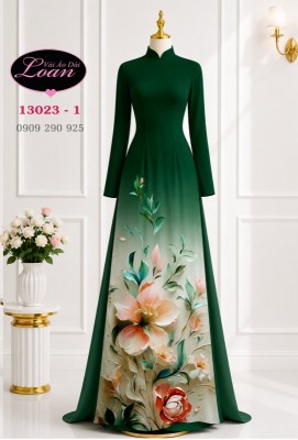 Vải áo dài hoa in 3D-DT 13023