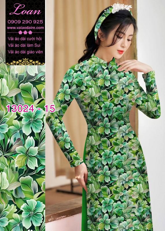 Vải áo dài hoa nhỏ in 3D