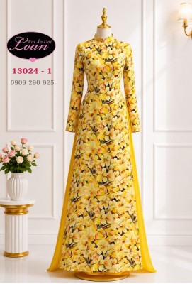 Vải áo dài hoa nhỏ in 3D-DT 13024