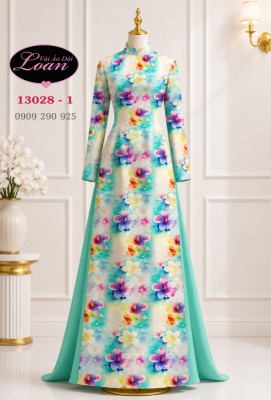 Vải áo dài hoa nhỏ in 3D-DT 13028