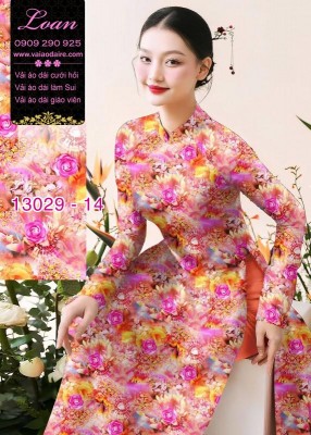Vải áo dài hoa nhỏ in 3D-13029
