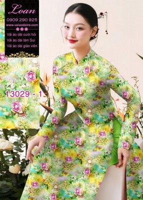 Vải áo dài hoa nhỏ in 3D-
