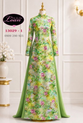 Vải áo dài hoa nhỏ in 3D-DT 13029