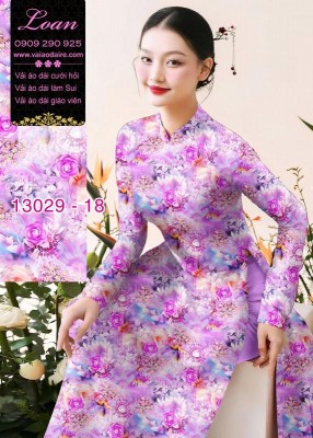 Vải áo dài hoa nhỏ in 3D-