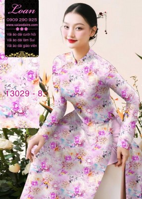 Vải áo dài hoa nhỏ in 3D-13029