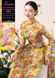 Vải áo dài hoa nhỏ in 3D