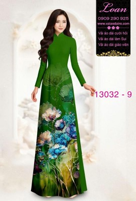Vải áo dài hoa in 3D-