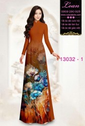 Vải áo dài hoa in 3D