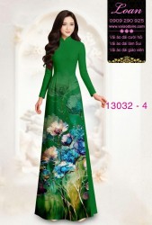Vải áo dài hoa in 3D