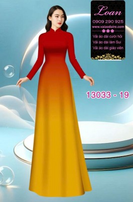 Vải áo dài loang màu ombre-13033