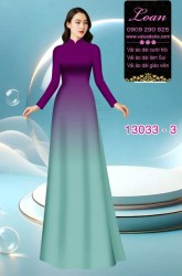 Vải áo dài loang màu ombre