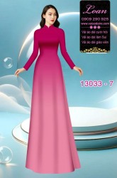 Vải áo dài loang màu ombre