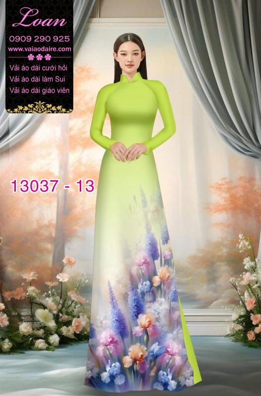 Vải áo dài hoa in 3D