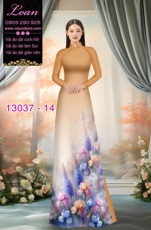 Vải áo dài hoa in 3D