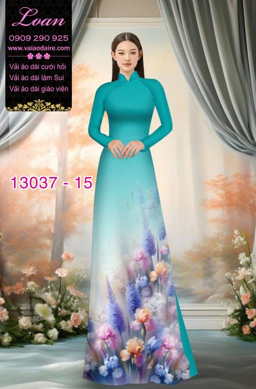 Vải áo dài hoa in 3D
