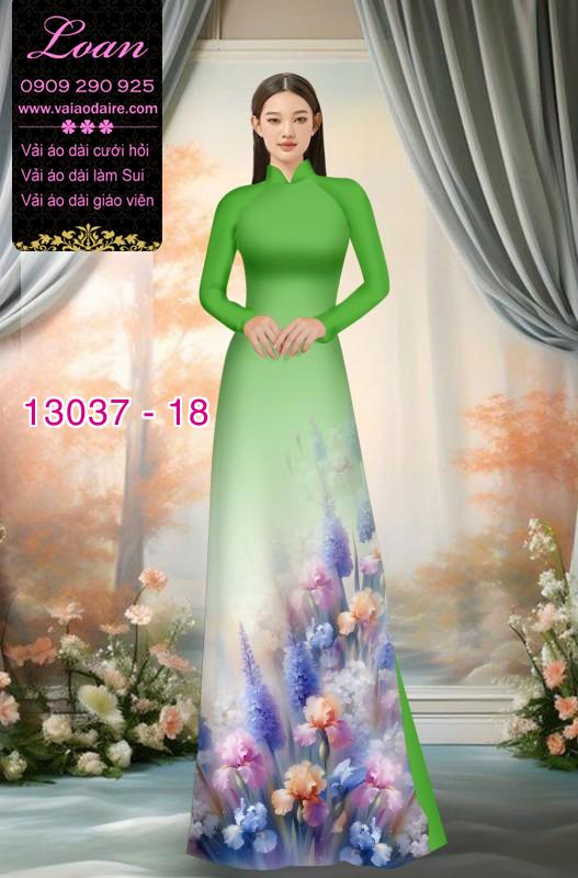 Vải áo dài hoa in 3D