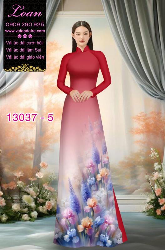 Vải áo dài hoa in 3D