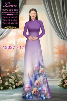 Vải áo dài hoa in 3D-